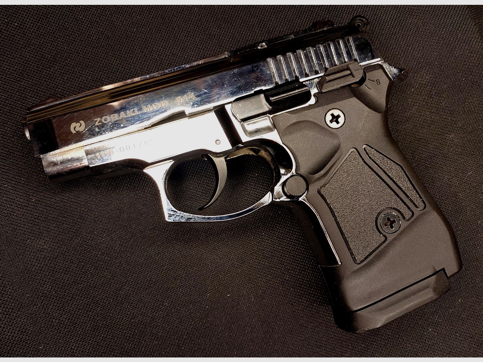 Zoraki 914 blank firing pistol 9mm P.A.K. chrome (PTB 972 !!!)