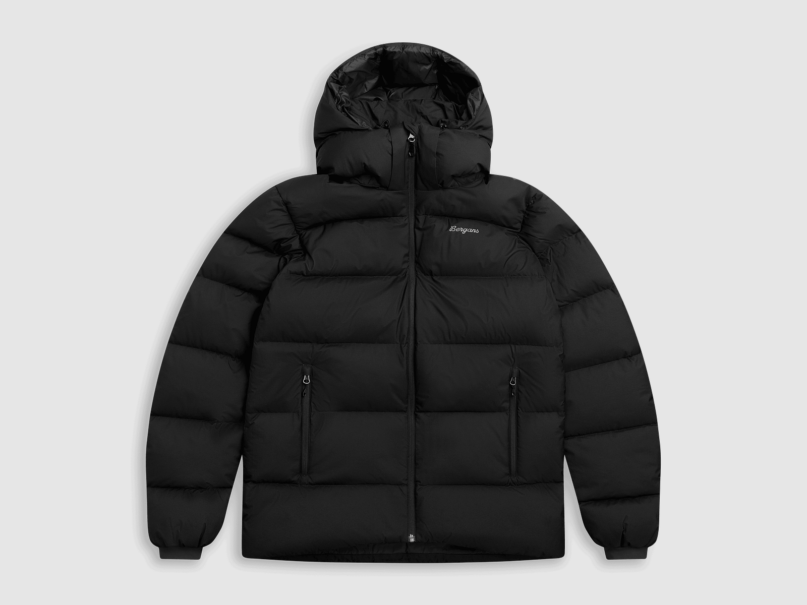 Bergans Lava Warm Down Jacket met Kap voor Mannen Zwart/Grijs M