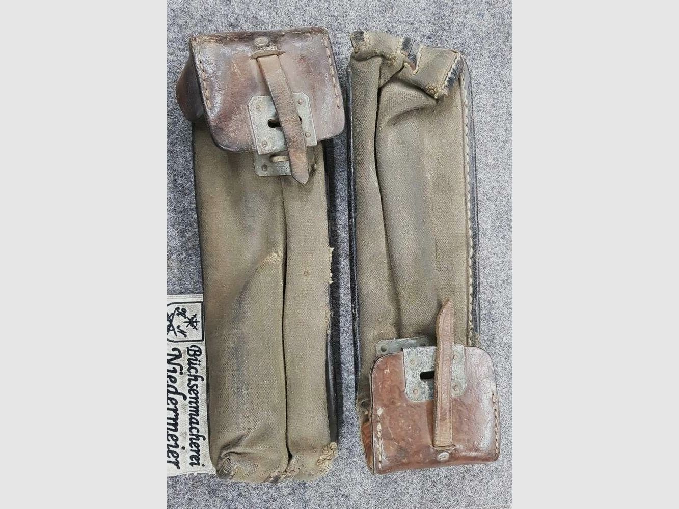 Otto Sindel Berlin torba na magazynki MP18 i MP28 na 2 magazynki w dobrym stanie - płótno