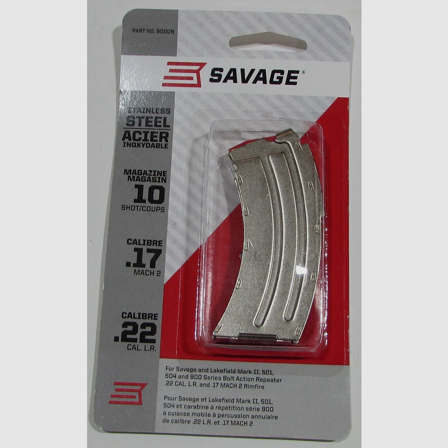 MAGAZIN SAVAGE MKII 22LR / STEVENS Kal.22LR 10 SCHUSS INOX 90008+
