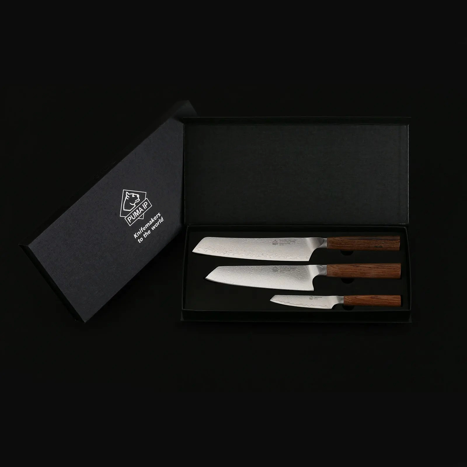 Juego PUMA IP de 3: cuchillo de chef, santoku y cuchillo de pelar
