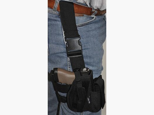 Tiefzieh-Holster für alle gängigen Kurzwaffen, schwarz, für Linkshänder
