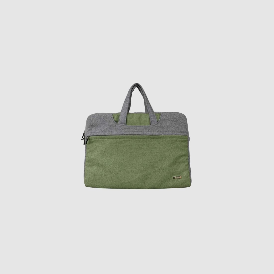 Borsa per laptop Gloria in verde e grigio