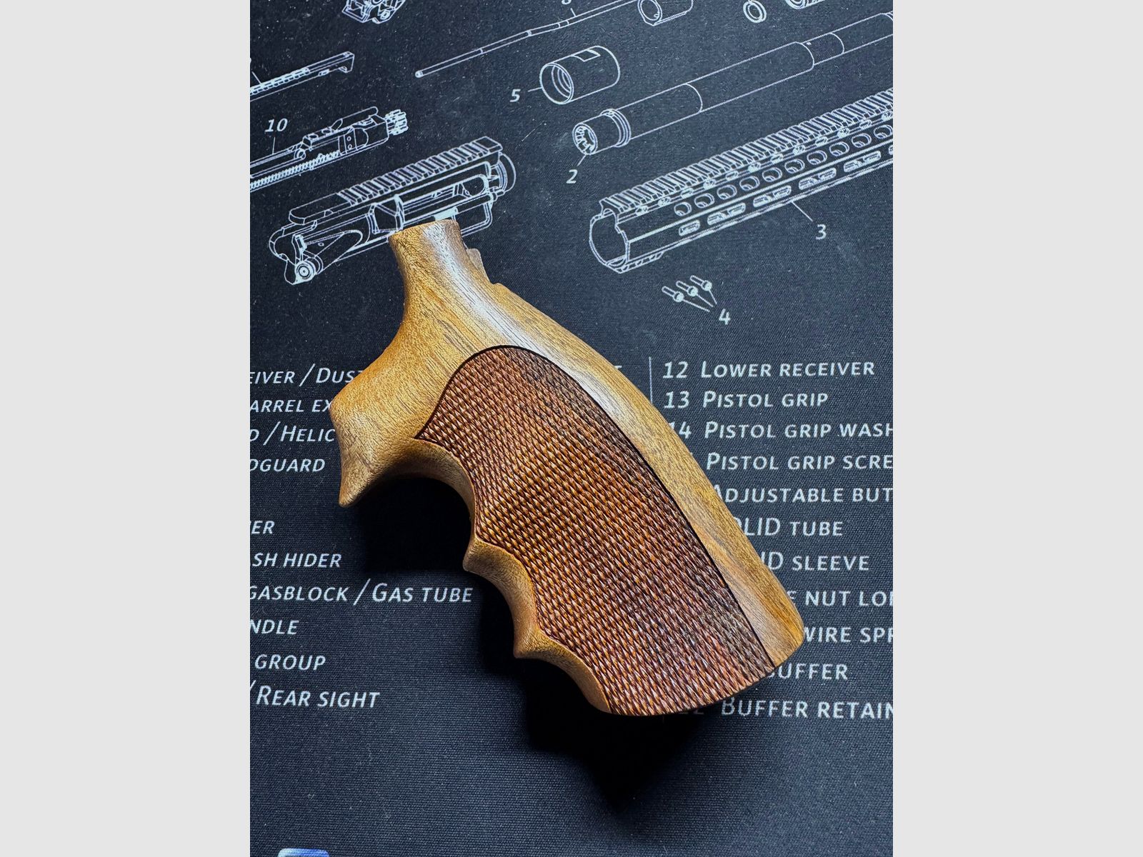 Hogue wooden grip for Ruger Security Six and Police Service Sic