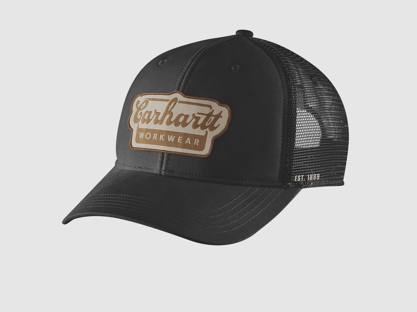 Carhartt Rugged Flex™ Twill Mesh-Back Script Patch Cap Men Black