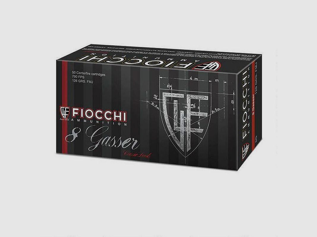 Fiocchi 8mm Gasser FMJ 126gr. 8,17g. 50Stk.