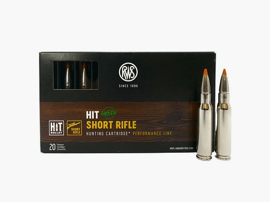 RWS .308Win HIT Short Barrel 9.7g/150grs Rifle Cartridges Lead-Free