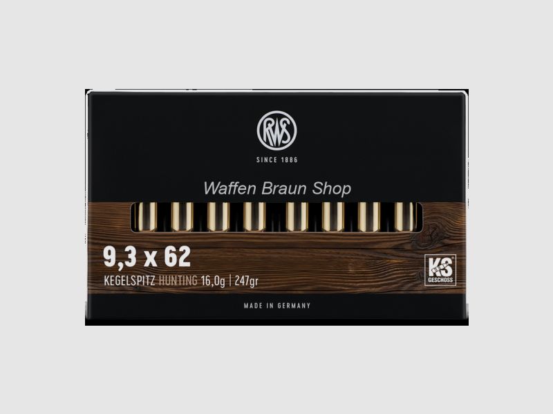 RWS 9.3X62 KS 16.0G 20PC