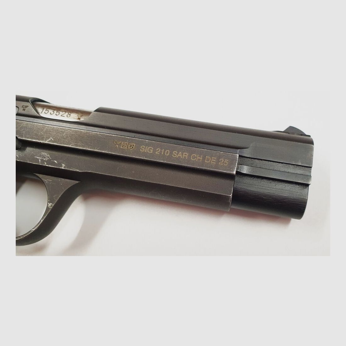 SIG Pistool SIG P210-2 in kaliber 9mm Luger (9x19) inclusief holster en reservemagazijn, GEMAAKT IN ZWITSERLAND