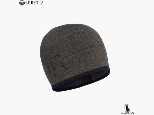 Beretta Hut Beanie Merino Braun Rinde & Moos