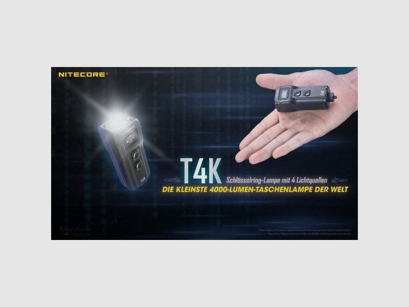 LED FLASHLIGHT T4K - 4,000 Lumens (including battery), image 4 of 9