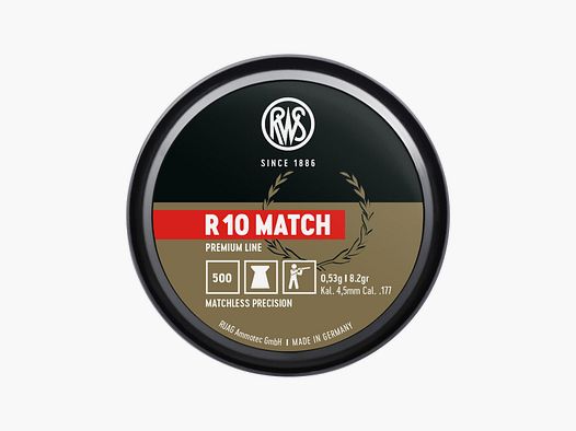 RWS R10 Match 0,53g 4,50mm Premium Line