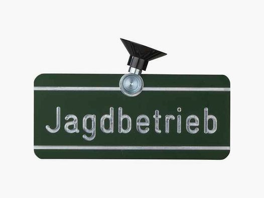 Autoschild 'Jagdbetrieb' mit Magnet-Saugnapf