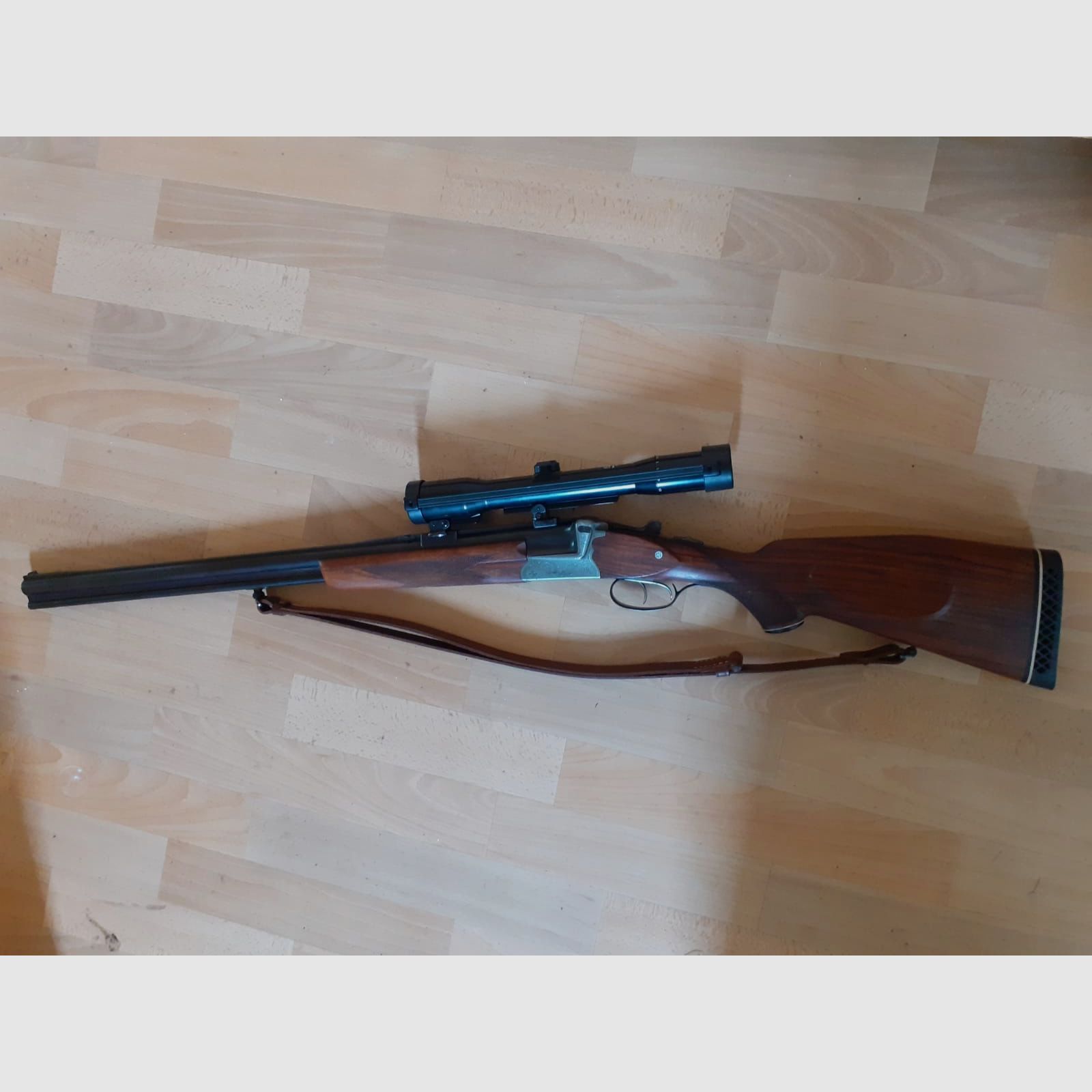 Fucile a canne sovrapposte Langwaffe Sauer & Sohn 16/70 e 7x65R con telescopio Zeiss Diavari 1,5-6 / Ottime condizioni