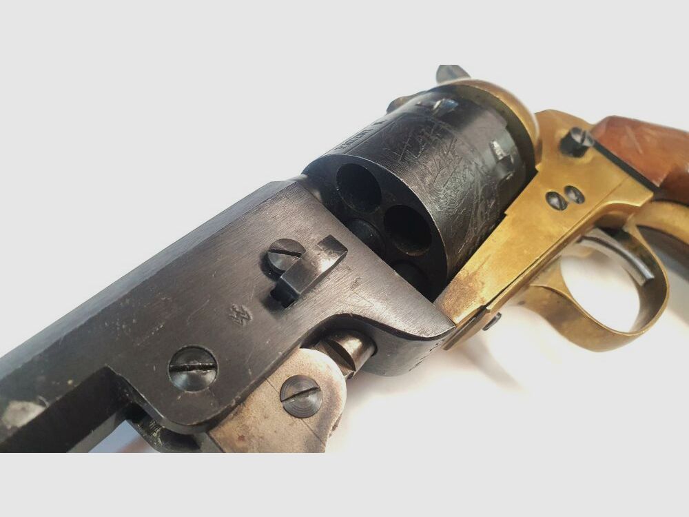 C.O.M. (Consorzio Officine Meccaniche) Percussion Revolver COM Gardone Navy Model - .44 Black Powder Only, Buntline Revolver