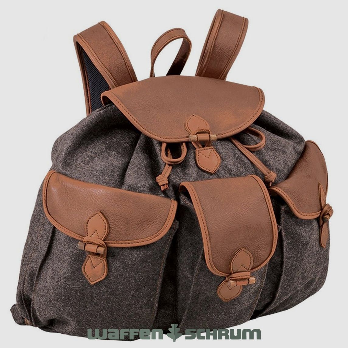AKAH Rucksack Loden de Luxe Grau / Elchleder 30l