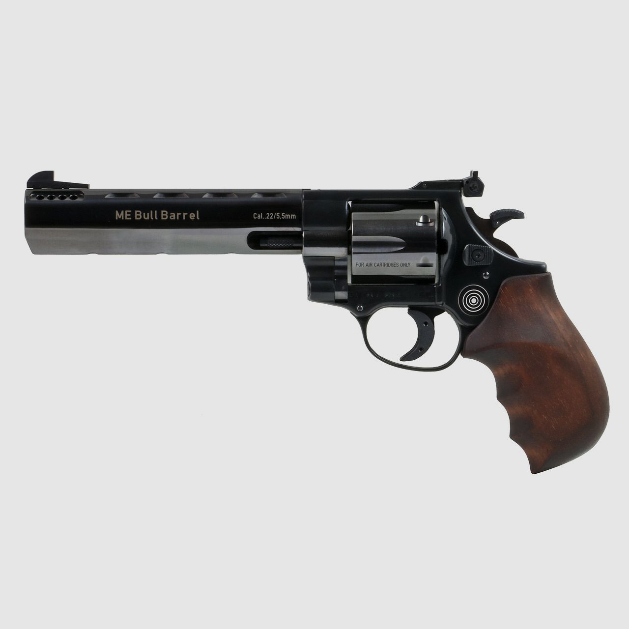 Laufmantel 6 Zoll fĂĽr LEP Druckluft Revolver ME Bull Barrel, brĂĽniert, Kaliber 5,5 mm