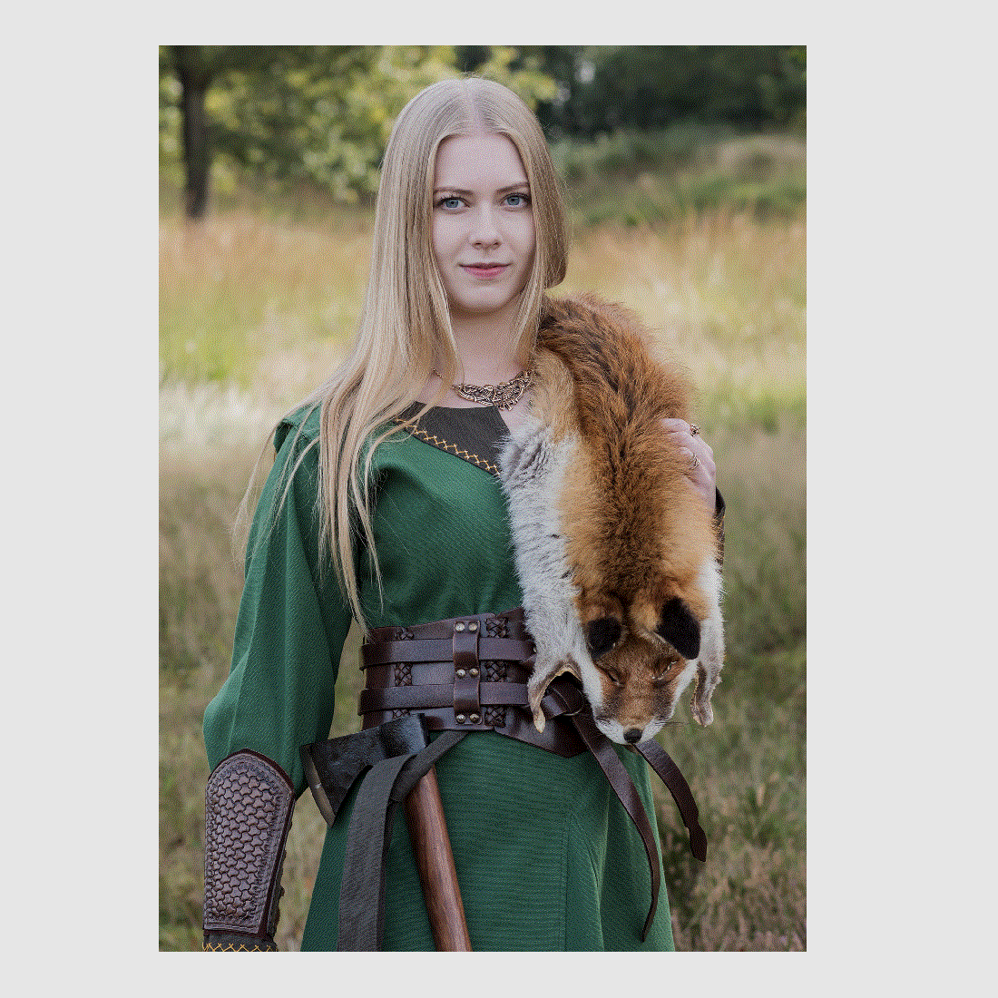 Wikinger Kleid Jona, grün