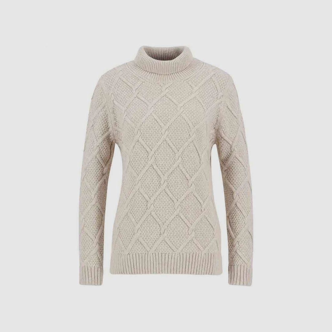 Barbour D-Roll Neck Knitted Sweater Burne with Cable Pattern, image 2 of 8