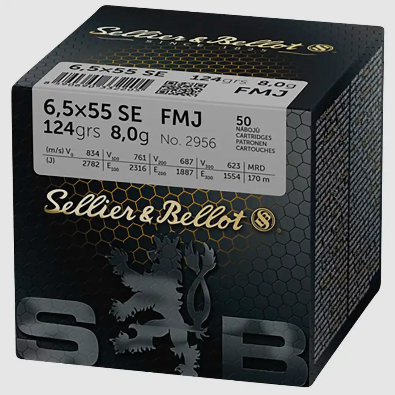 Sellier & Bellot 171317 6,5x55 FMJ 8,0g 124grs. 50St.