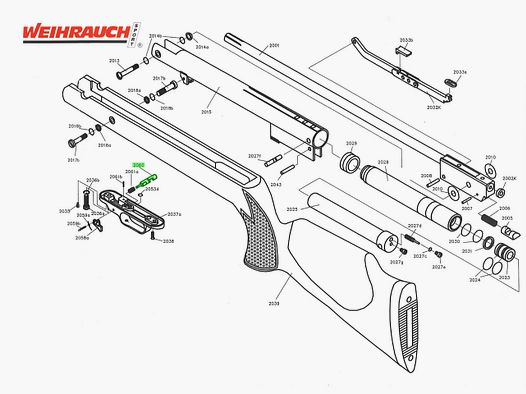 Sicherungsbolzen fĂĽr Luftgewehr Weihrauch  HW 90, Ersatzteil