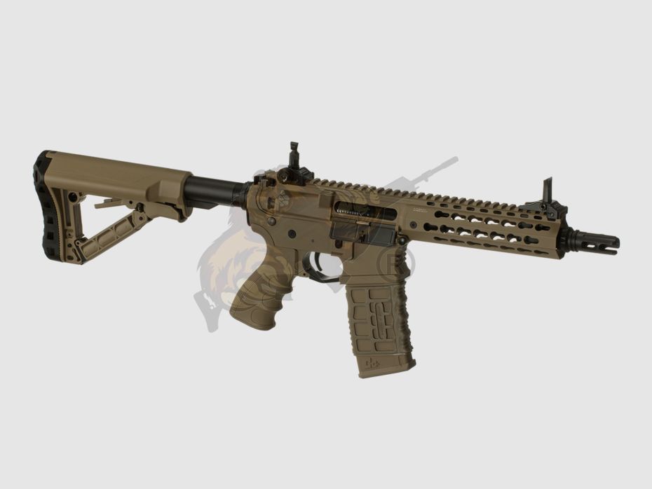 G&G CM16 SRS Airsoft mit ETU in desert - max 0,5 Joule