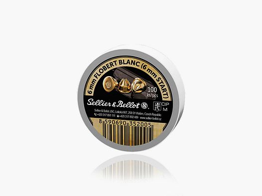 Sellier & Bellot cartuchos de fogueo 100 disparos 6mm Flobert Blanc