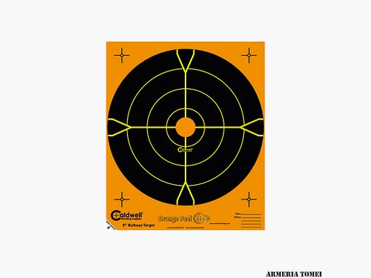 CALDWELL – BERSAGLI REATTIVI ORANGE PEEL 8’/20cm Bulls-Eye (10 fogli) -810894