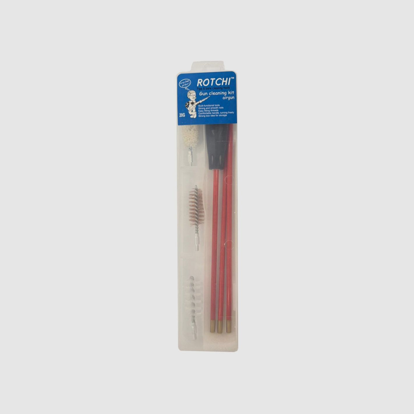 Complete cleaning kit Rotchi Deluxe large thread for gun caliber 20, image 1 of 2