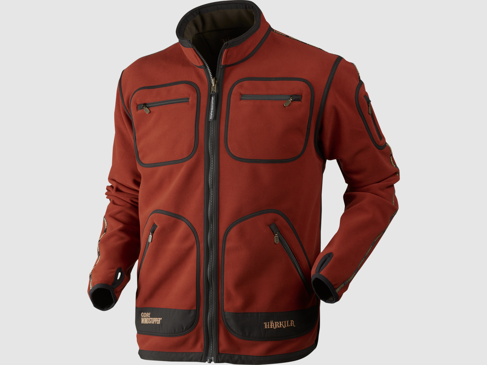Kamko veste polaire Burnt orange/Shadow brown, image 1 sur 7