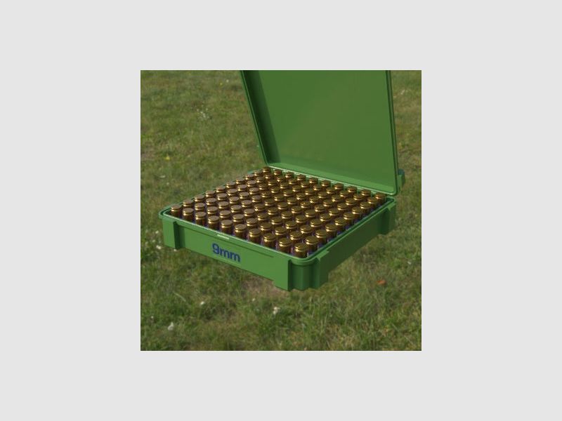 Filamelt Munitionsbox / 9x19mm Para / Luger / ‘Klappdeckel’ / Patronenbox, Ammo Box