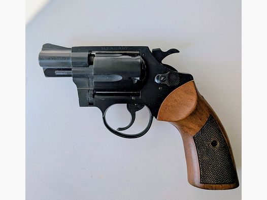 ME 38 Marshal - Revólver - PTB 203/2 - 9mm Knall - Mango de madera - SSW