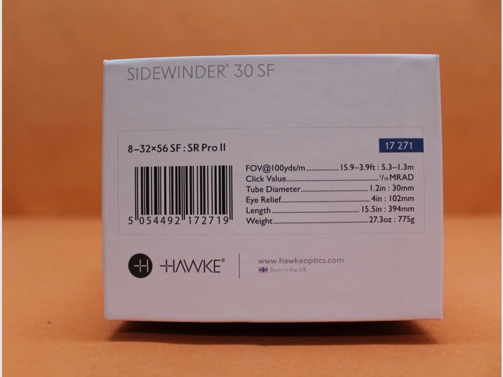 HAWKE HAWKE Sidewinder 30 SF Zielfernrohr 8-32x56 (17271) SR Pro II Leuchtabsehen (2.BE) 10mm Click