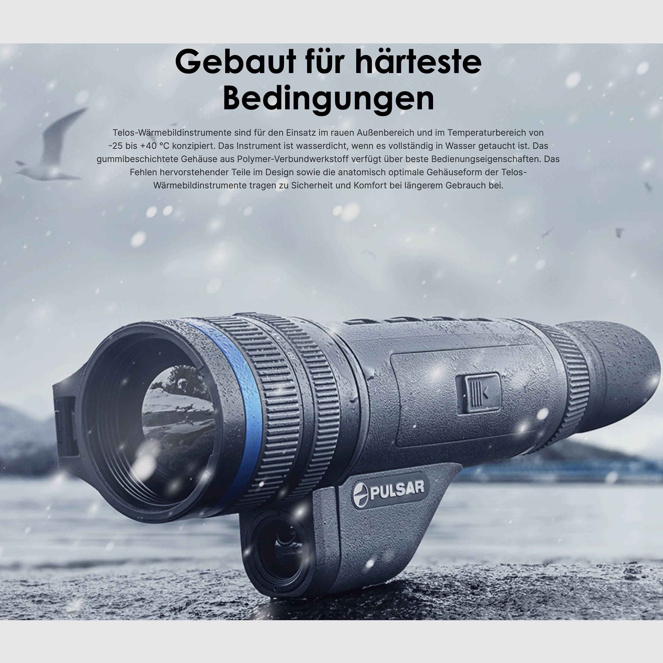 Pulsar Telos XQ35 warmtebeeldhandapparaat 384x288 pix. @ 17 µm NETD <25 mK