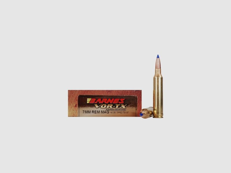 Barnes VOR-TX 7mm Rem. Mag. 140GR Tipped TSX Boat Tail 20 cartridges