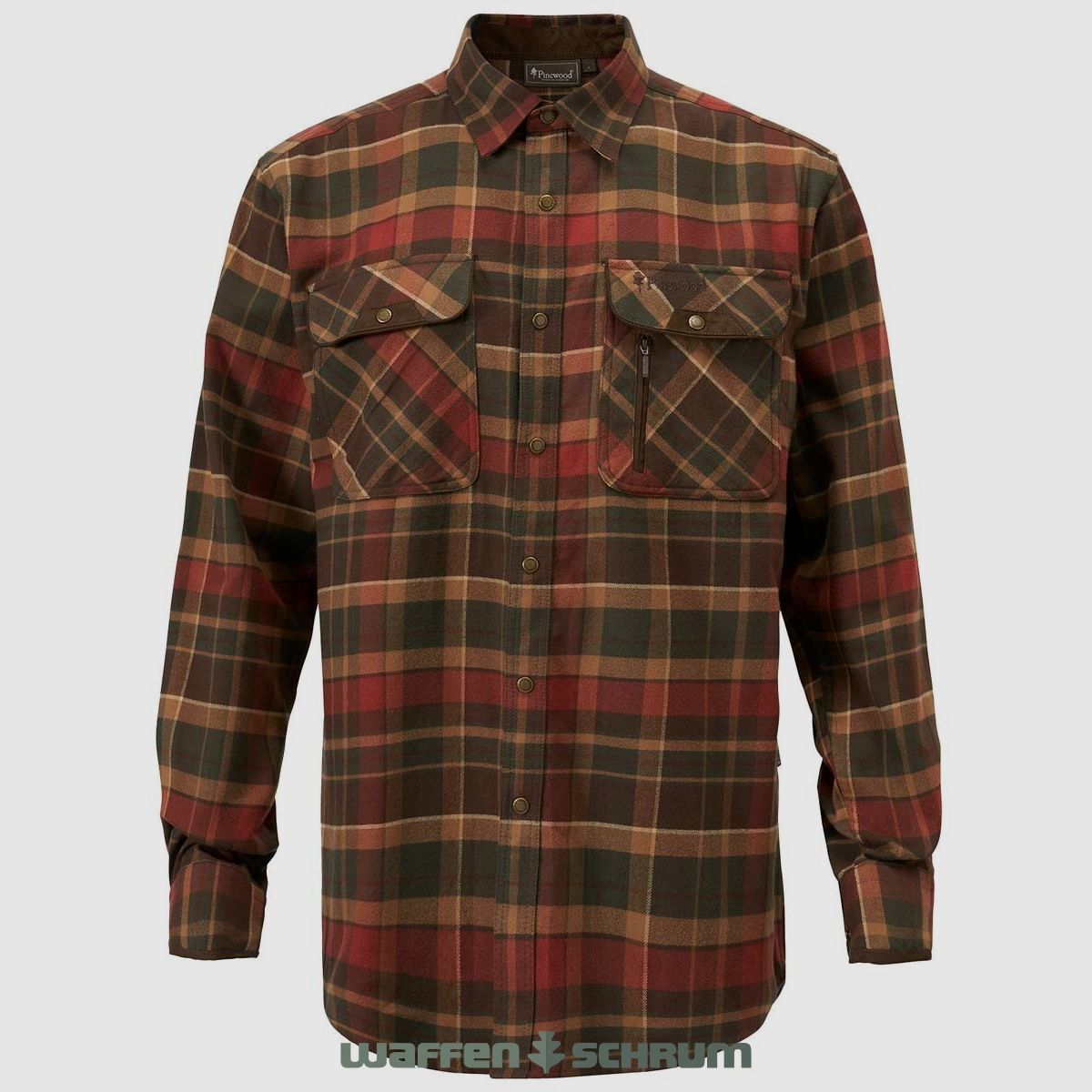 Pinewood Hemd Prestwick Exclusive D. Green/ Terracotta