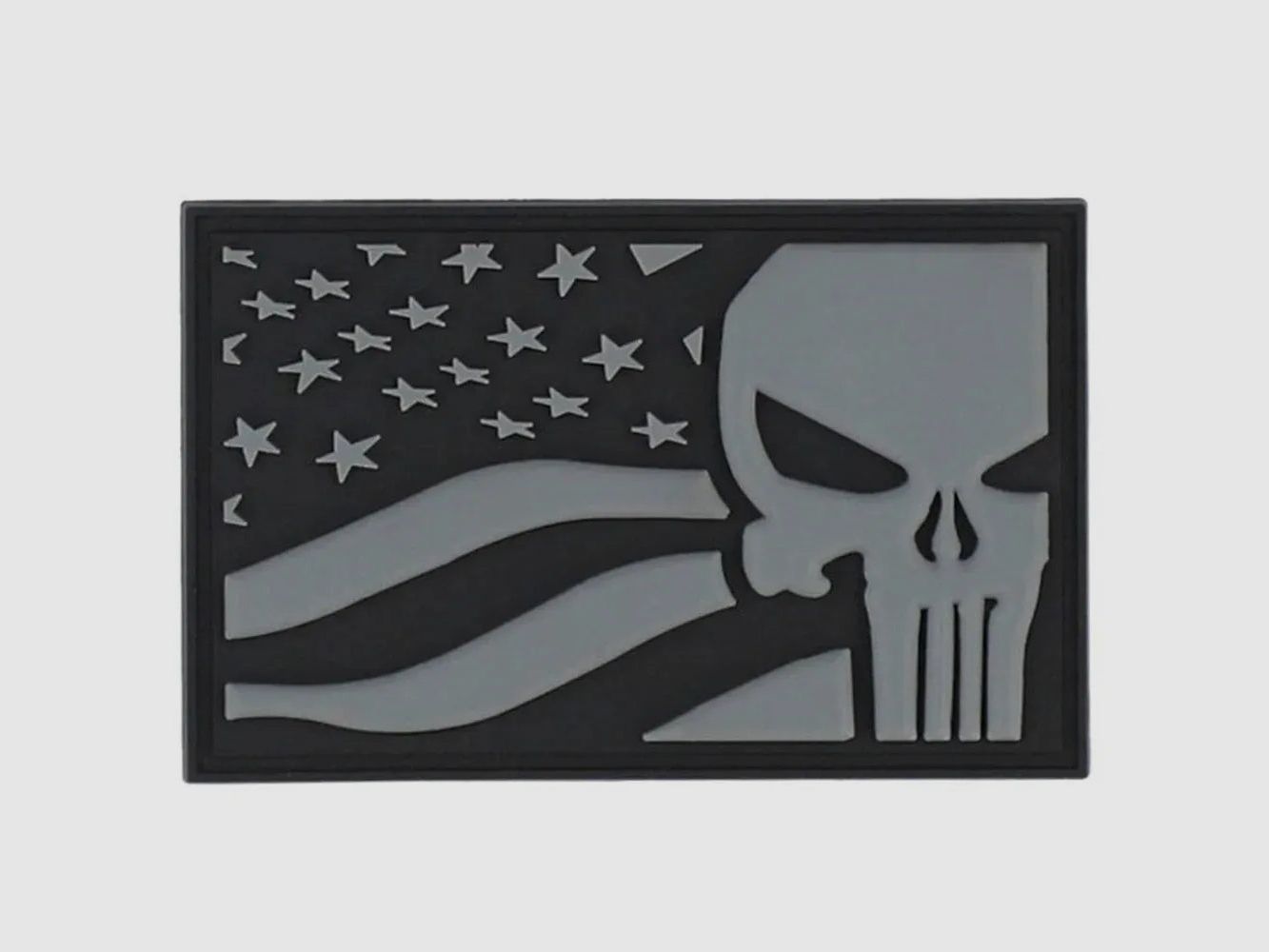 101 INC 101 Inc. 3D Patch PVC Punisher USA Flag grau