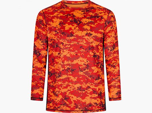 Funktions-Longsleeve Big Game Pro X Herren (Orange Camouflage)