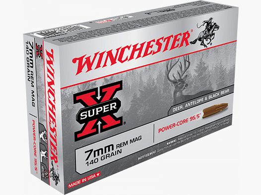 Cartouches Winchester Super X 7mm Rem. Mag. Power Core 95/5 140gr. Sans plomb !!!