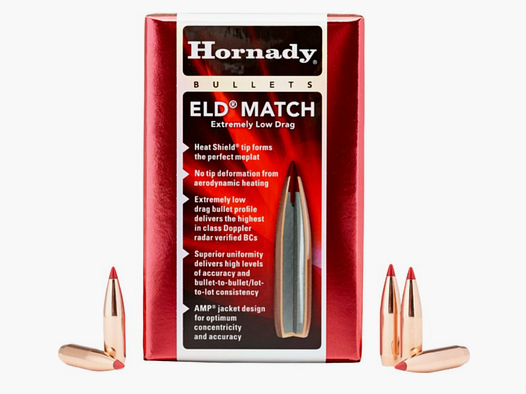 Hornady ELD Match Geschosse 6,5 mm/.264 147 gr | 100 Stück Artikel 26333