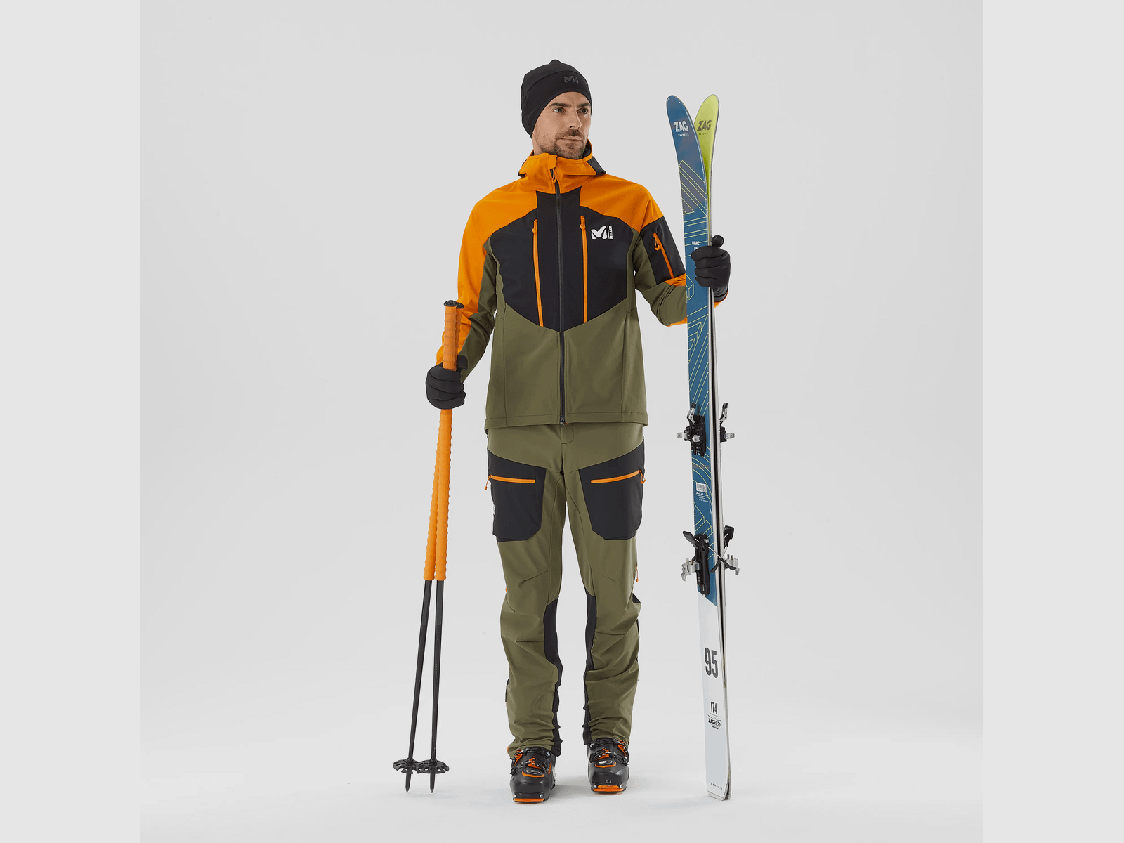 GIACCA/SOFTSHELL – MILLET – M WHITE SHIELD Schwarz/Safran, Bild 2 von 10
