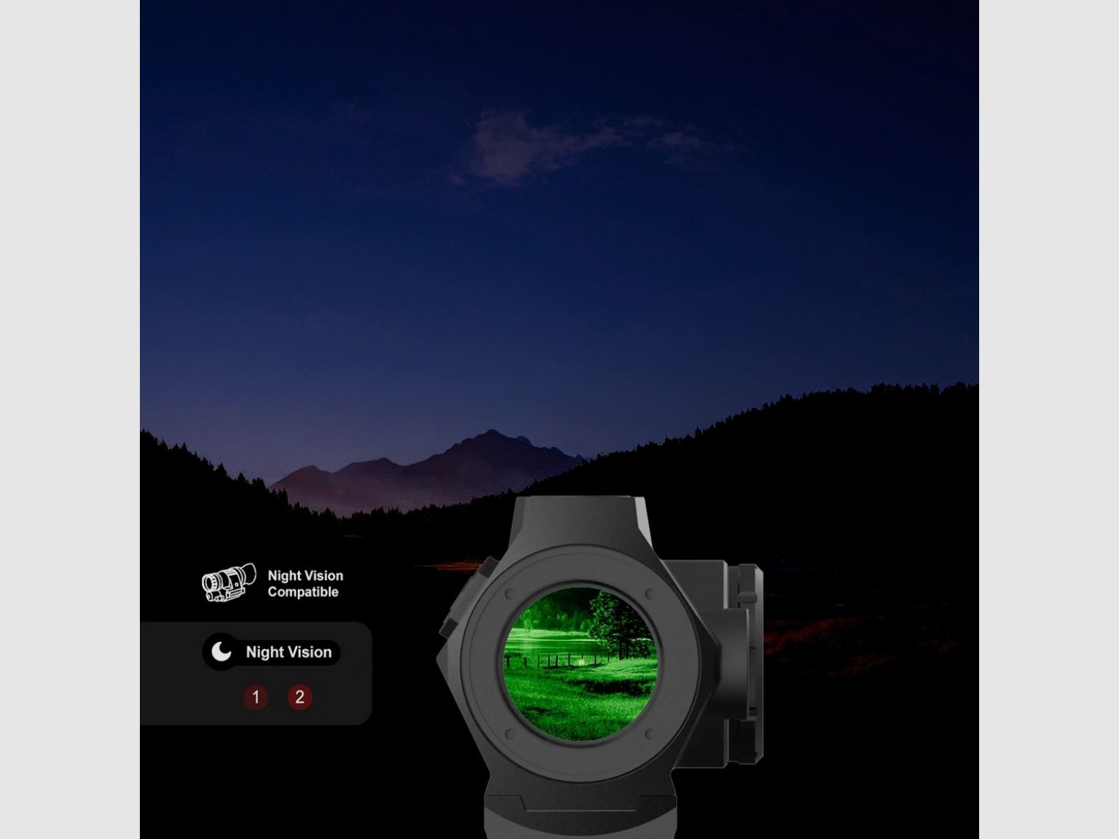Redwin - CHERNO MINI 1X23 MTR SP Green Dot Reflex Sight - RWD52G, image 11 of 13