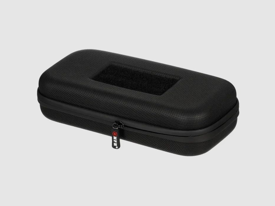 Hard shell bag, large, with Velcro loops, black