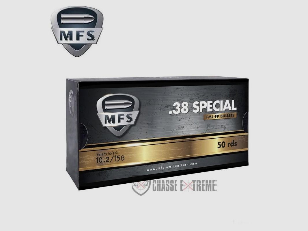 50 Patronen MFS 158Gr Kal. 38 Special FMJ FP