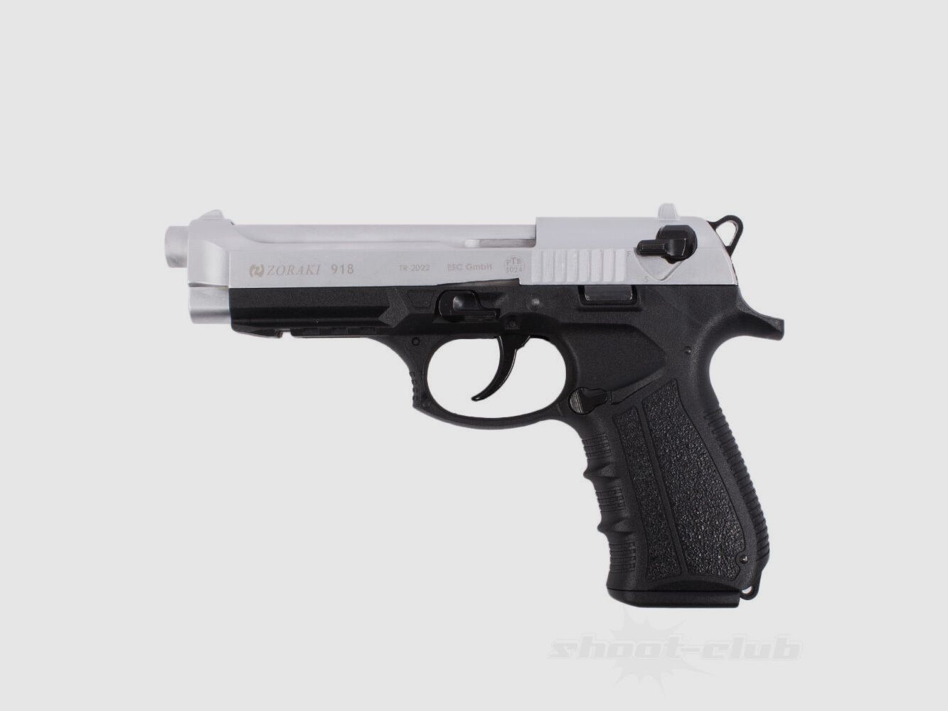 Zoraki	 918-P Schreckschusspistole Matt Chrom 9 mm P.A.K.