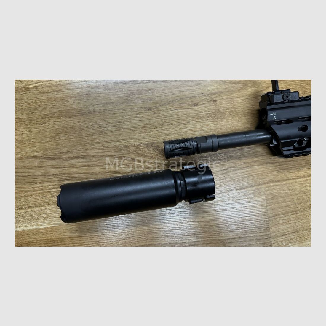 Heckler & Koch MR308 A3 13" - semi-automatic rifle .308 Win. including silencer ASE UTRA Dual 762-Short-QM2 Gen2 Cerakote black / color black - H&K MR 308 A3 - civilian version of the H&K 417 / H&K G27k