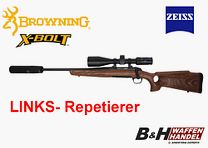 Browning LINKS- herhalingspakket: X-Bolt SF doorboord kolf | Zeiss richtkijker | geluiddemper | volledig gemonteerd