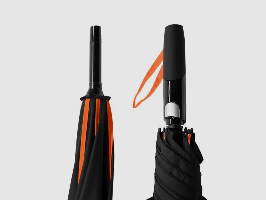 Glock Regenschirm Automatik schwarz/orange, Bild 7 von 8