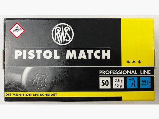 RWS Kleinkaliberpatrone Pistol Match .22lr
