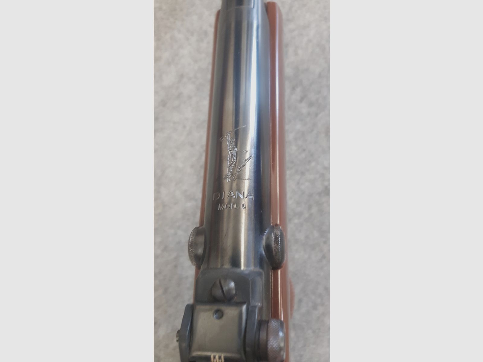 Für Sammler neuwertige  Diana Luftpistole Modell 6 von 1972 Pistole Cal. 4,5mm Diabolo Knicker